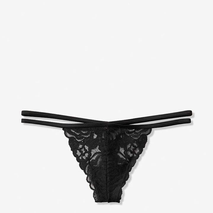 VS PINK STRAPPY LACE THONG XL