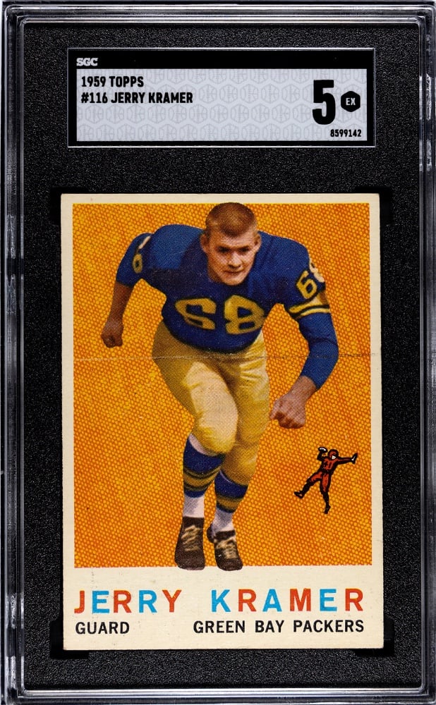 1959 Topps - #116 Jerry Kramer (RC) - SGC Graded 5 - Green Bay Packers - Cards