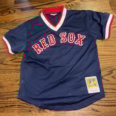 BOSTON RED SOX TED WILLIAMS COOPERSTOWN MITCHELL & NESS BLUE jersey sz M MEDIUM