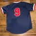 BOSTON RED SOX TED WILLIAMS COOPERSTOWN MITCHELL & NESS BLUE jersey sz M MEDIUM