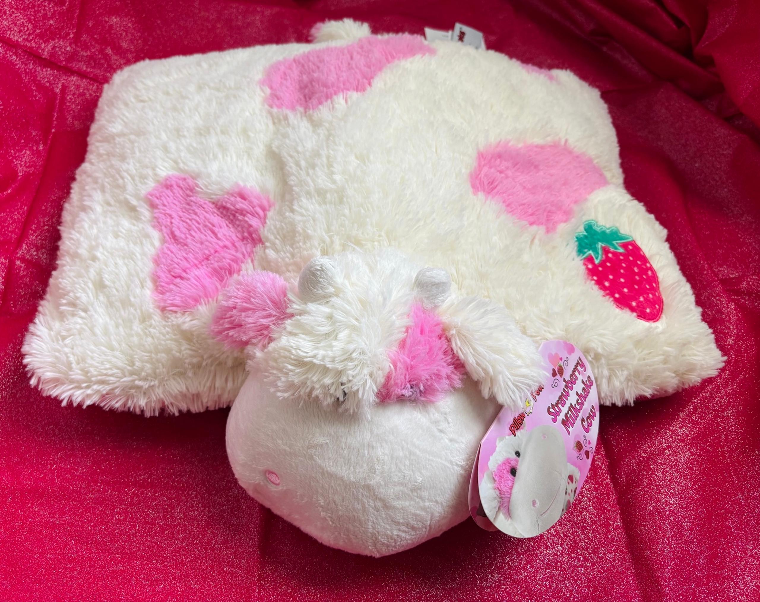 Strawberry Milkshake Cow Pillow Pet