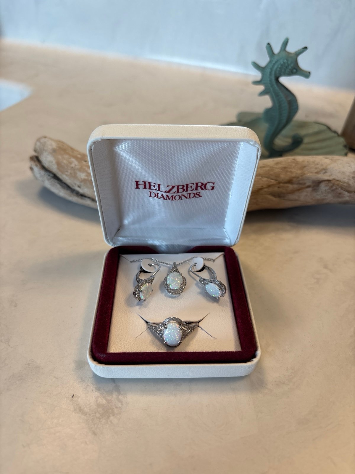 Lab Created Opal Jewelry Set