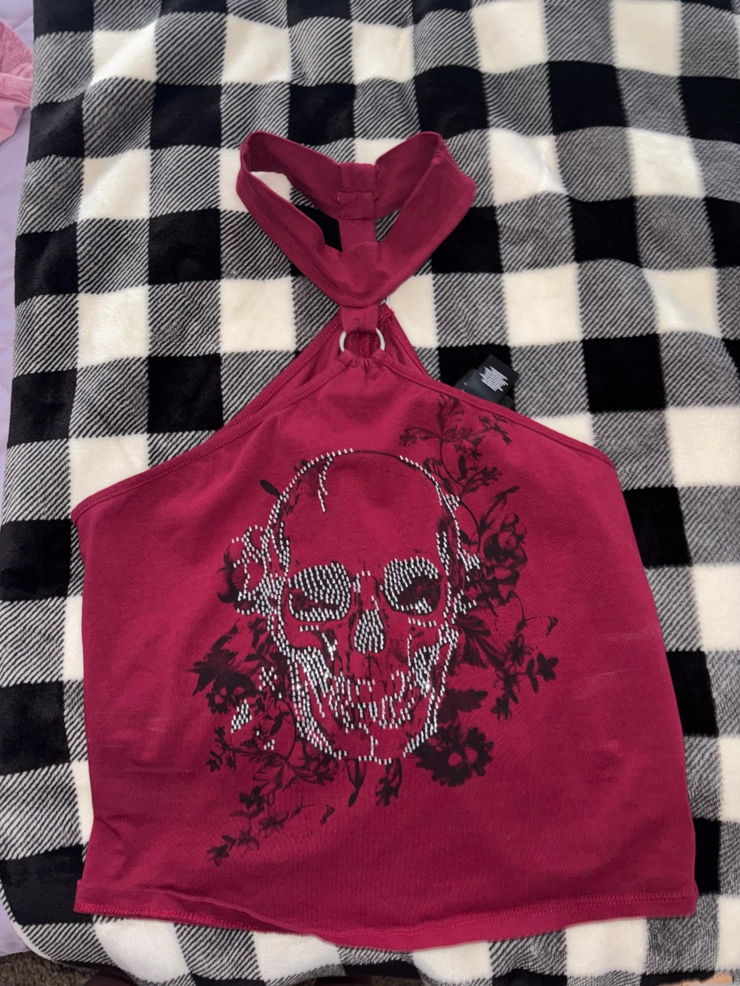 Hot topic skeleton crop top