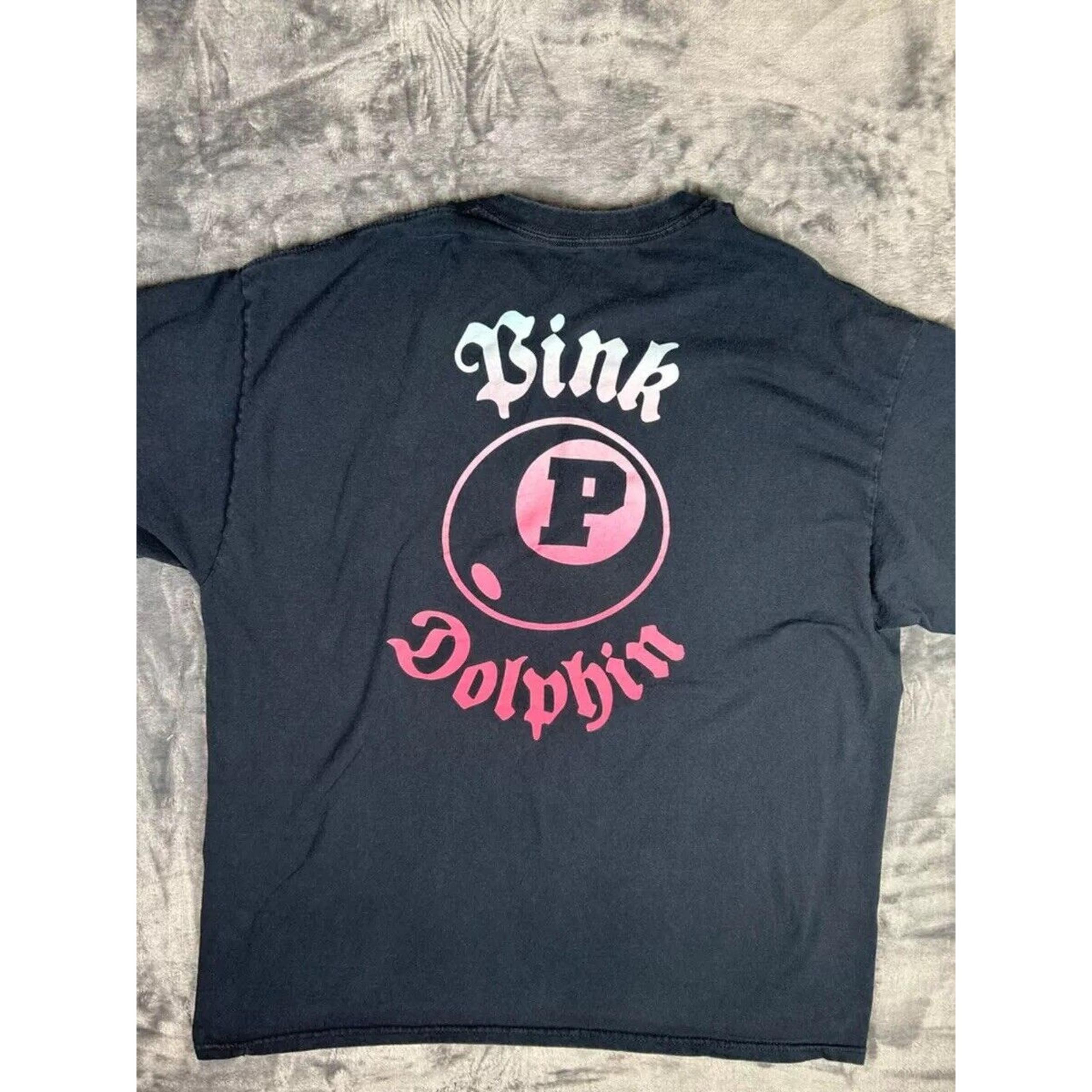 Pink Dolphin 8 Ball T Shirt Mens XL Y2K Skater Grunge Streetwear