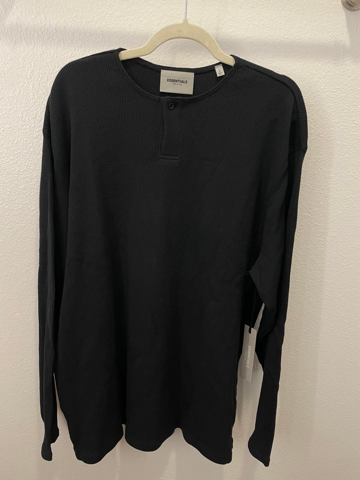 Essentials black long shirts Large