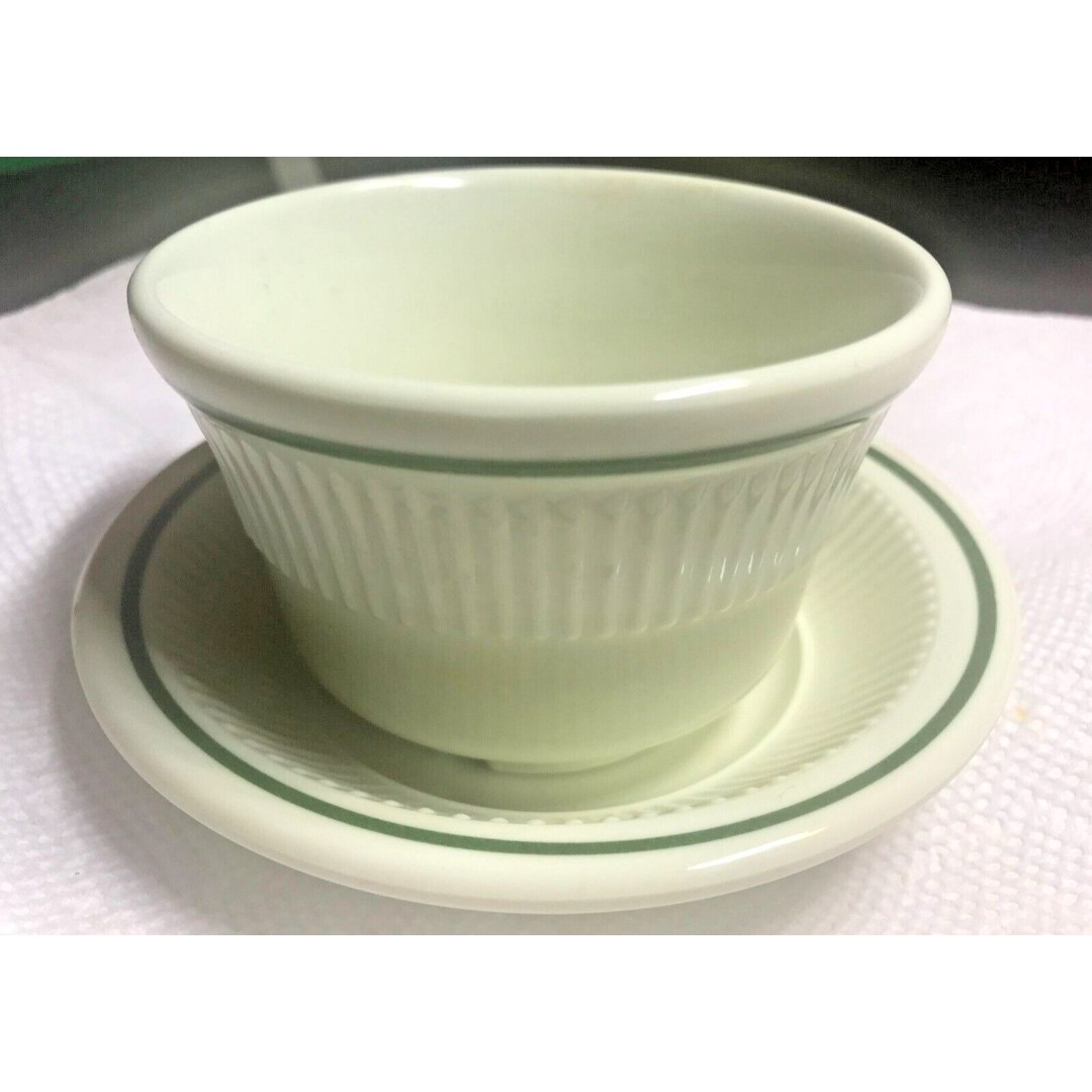G.E.T. Melamine Restaurant Bowl and Saucer New Old Stock Vintage 1920s Rare