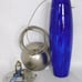 Besa Lighting 1XC-412186-SN Tu Tu 12V Mini Pendant-Cobalt Cloud Blue-Sat Nickel