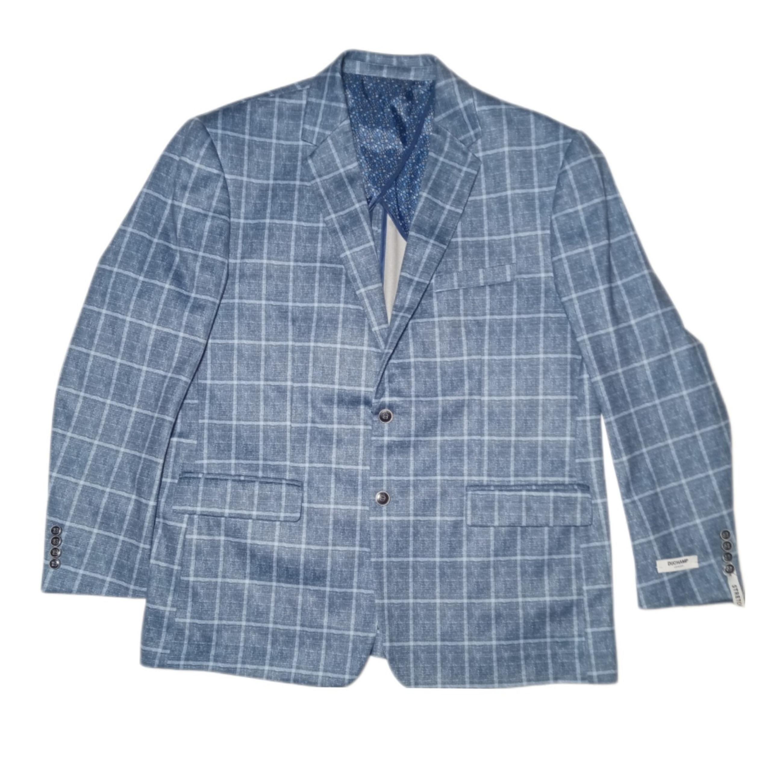 London Harvey Slim Blazer Sport Coat Soft Blue Mens Casual Jacket 50 Reg - Duchamp