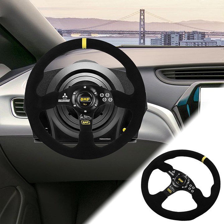 BRAND NEW 14 OMP WRC WORLD RALLY CHAMPION Racing Suede Black Steering Wheel