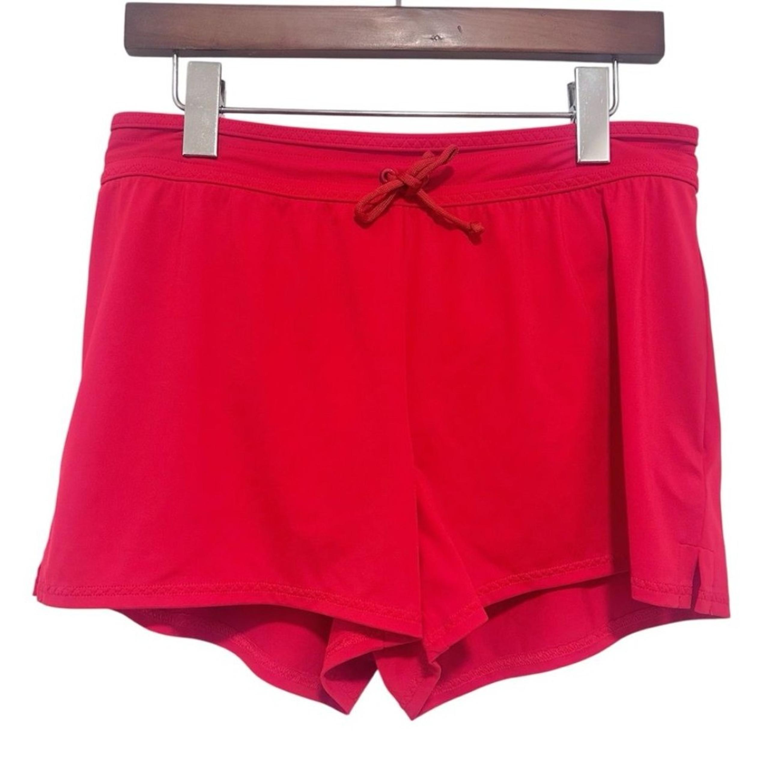 Lands' End Brief Lined Swim Shorts Lifeguard Red Size 6