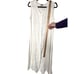 Vintage 90s M Boho Embroidered Button Front Midi Dress Rayon Sleeveless White