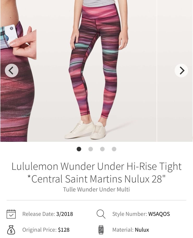人気アイテムランキング(新品)  Lululemon wunder under nulux size 4 レッグウェア