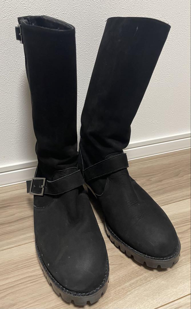 Shoe Gallery Ohta Work Boots, Black Suede, 24.5cm