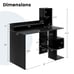 48 Modern Computer Desk Home Office Workstation w/Hutch & Storage Shelves