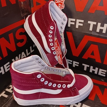 Vans Men's 3.5/Women's 5 Sk8 Hi Cerise/True White (Nice Suede) VN0A4U3C2NE