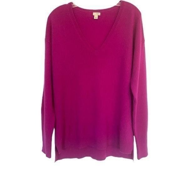 Halogen 100% Cashmere Fuchsia Sweater Sz L