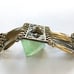 VINTAGE Sterling Bracelet Bronzed Panels Fits 7” Wrist Pyramid Detail GORGEOUS