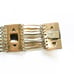 VINTAGE Sterling Bracelet Bronzed Panels Fits 7” Wrist Pyramid Detail GORGEOUS