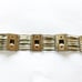VINTAGE Sterling Bracelet Bronzed Panels Fits 7” Wrist Pyramid Detail GORGEOUS