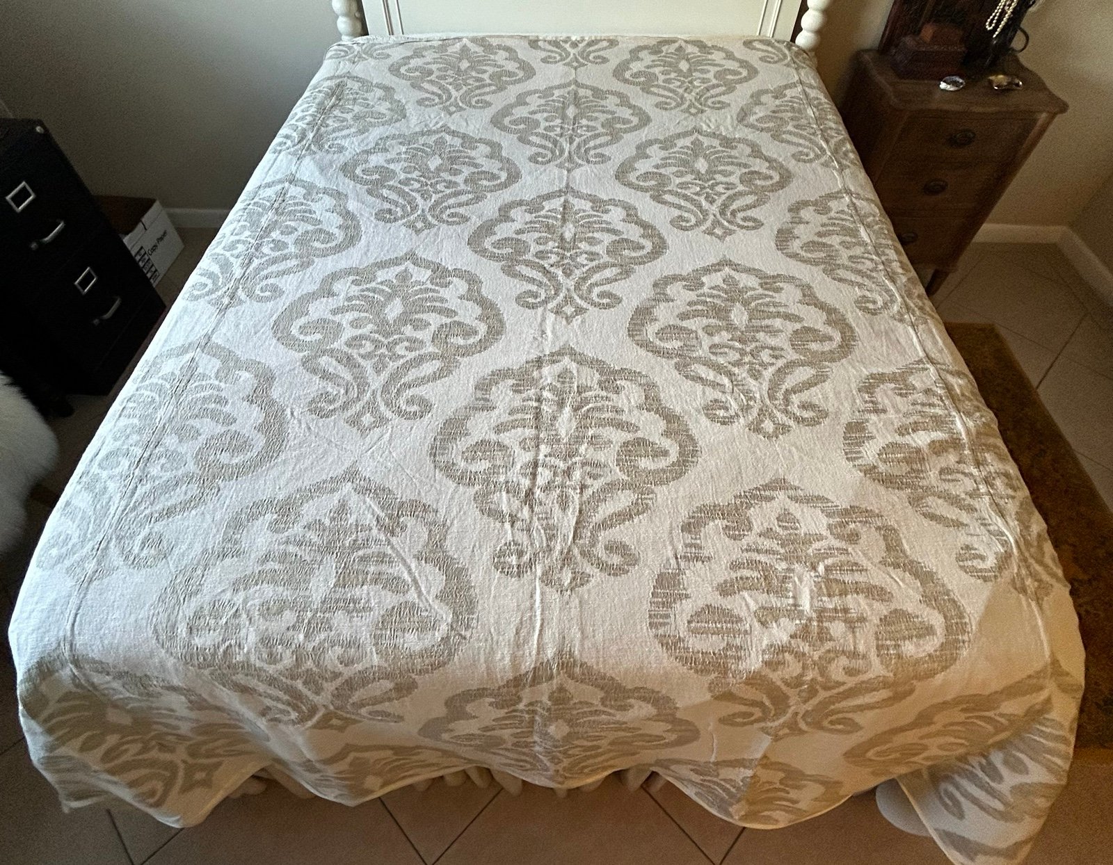 Ann Gish King Duvet Linen Silk Cotton 110x94 Neutral Colors