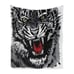 Tiger Roars Ambesonne Black White Art Soft Flannel Fleece Throw Blanket Plush fo