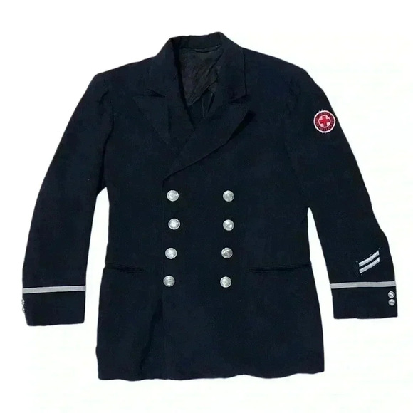 Vintage 1954 American Red Cross Firefighter Dress Jacket – Rare Historical Piece