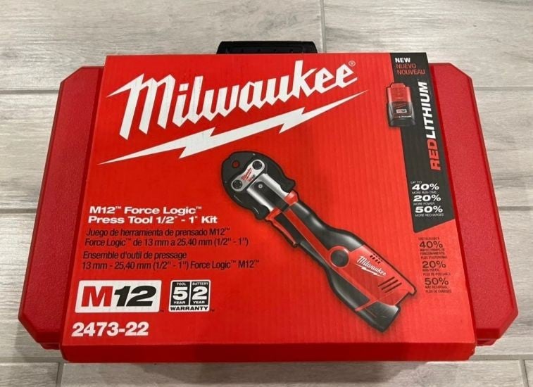 Milwaukee 2473-22 M12 Force Logic Press Tool Kit W/Jaws