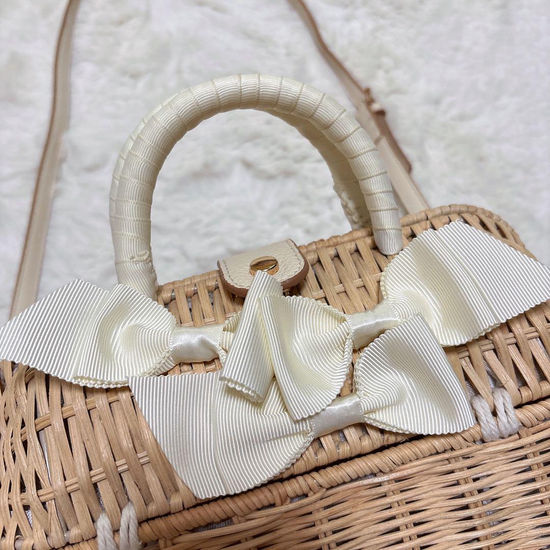 [JILLSTUART]★SUMMER RATTAN HORIZONTAL SHOULDER BAG JILL by JILL STUART Rattan Shoulder Bag
