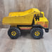 Vintage 80s Mighty Tonka XMB-975 Pressed Steel Dump Truck Yellow Turbo Diesel