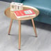 Round Metal Coffee Table Tray Accent Table Nightstand Bedside Table Sofa Side