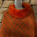 Orange Fur Poncho / Cape (One SIze)
