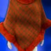Orange Fur Poncho / Cape (One SIze)