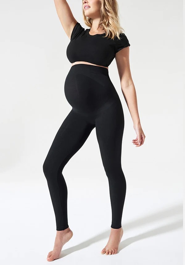 NWOT Blanqi Maternity Belly Support Leggings Medium Black