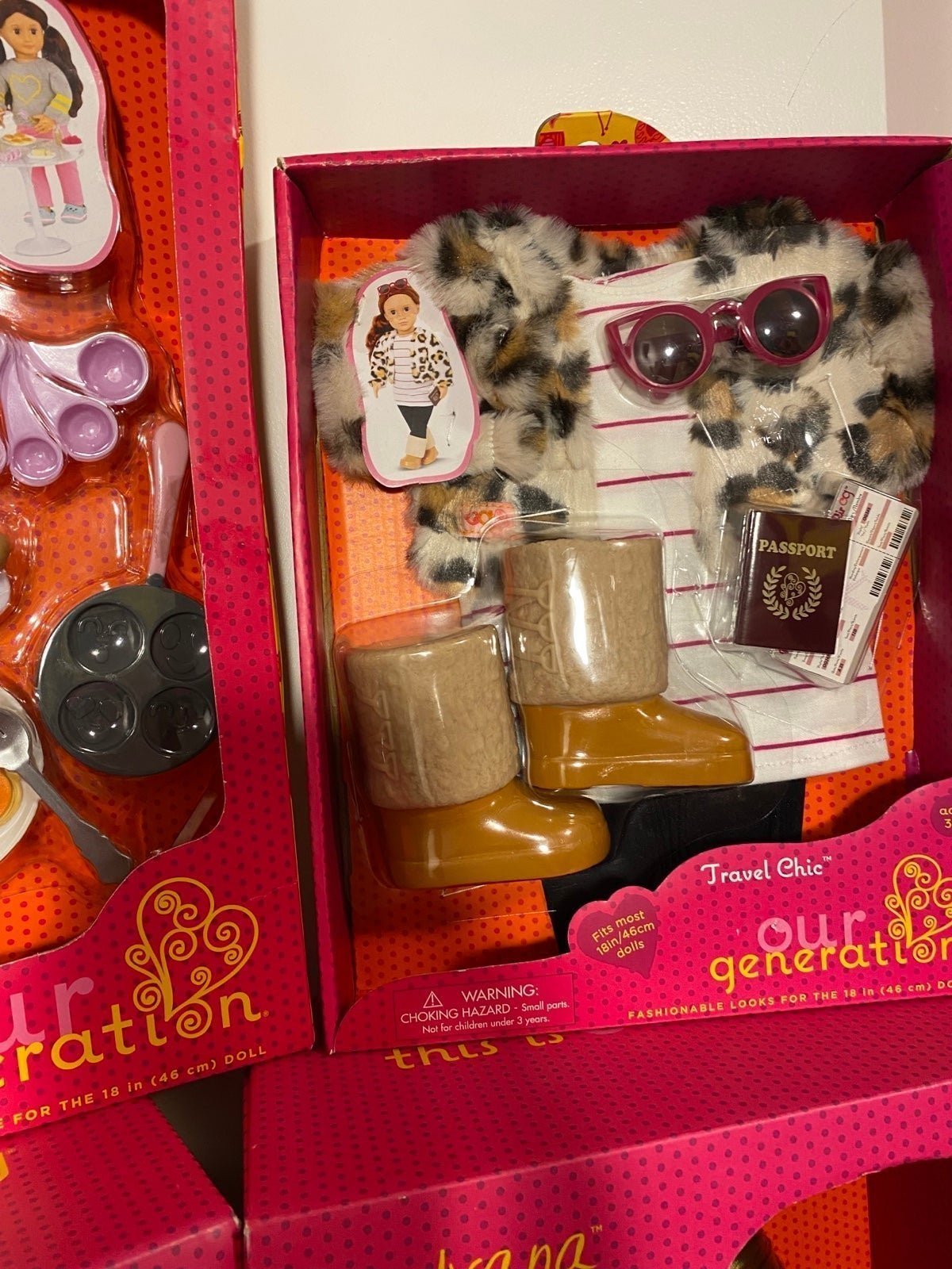 All new Large Our Generation 18” Dolls ivana and theodore and Accessories Bundle