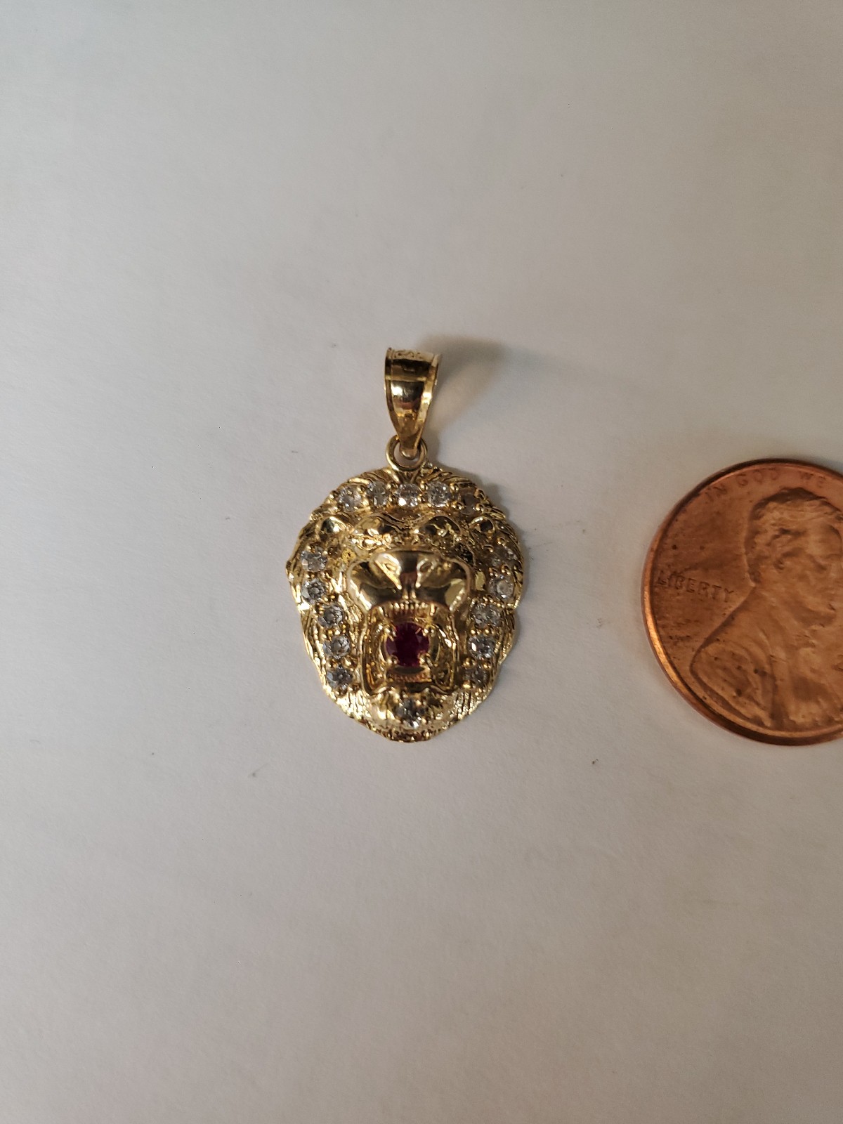 REAL GOLD 10KT Lion Pendant