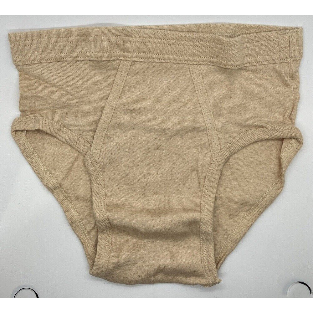 Vintage 1981 Hanes Comfort Colors 100% Cotton Brief Tan Size 30