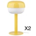 SET OF 2 IKEA BLÅSVERK BLASVERK Table Lamp, Yellow (205.479.85) NEW