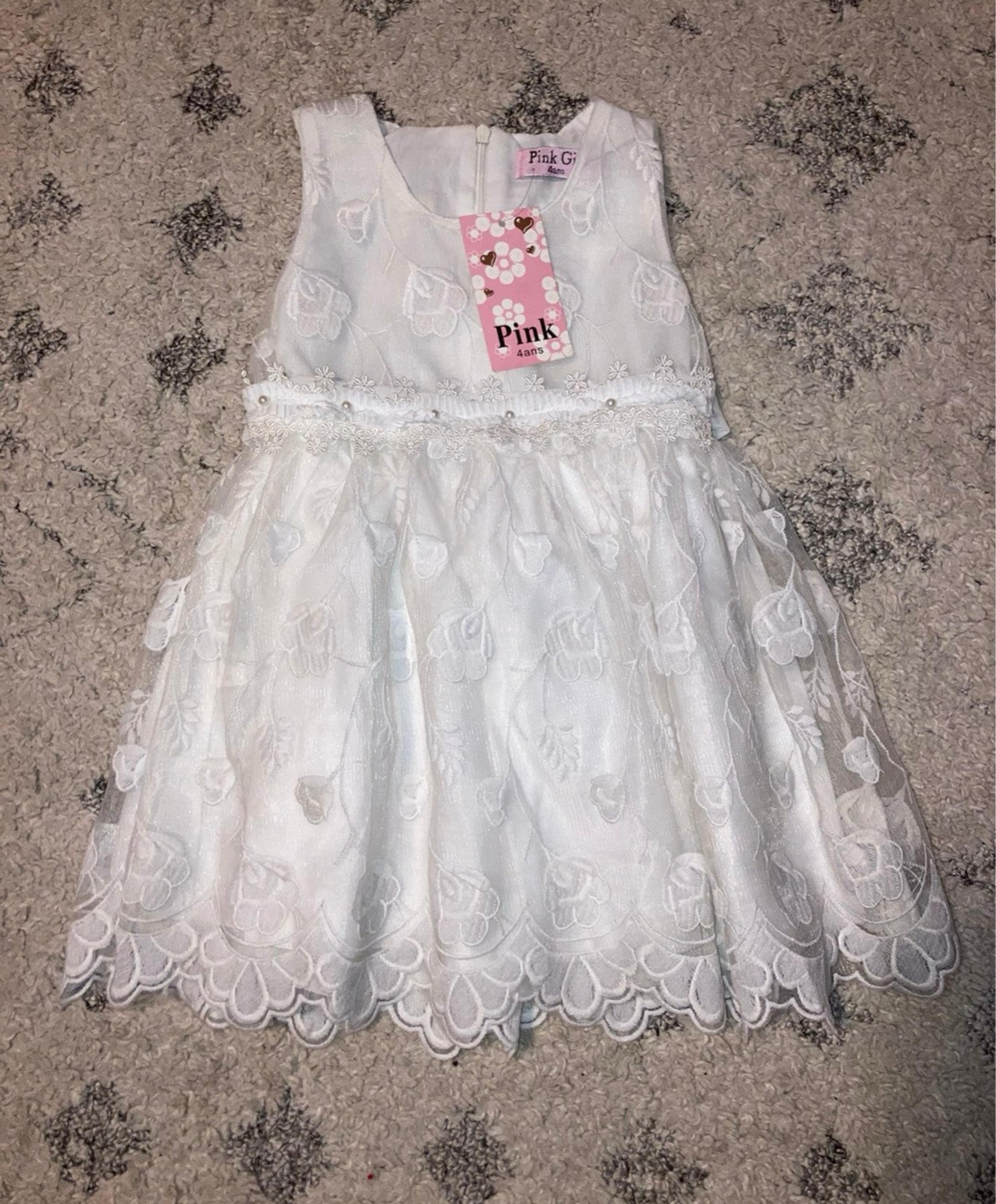 White dress for girls size 4