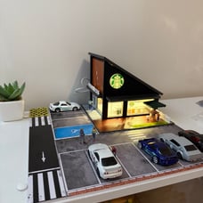 Starbucks 1:64 Hot Wheels custom Diorama Model (NO FIGURES INCLUDE)