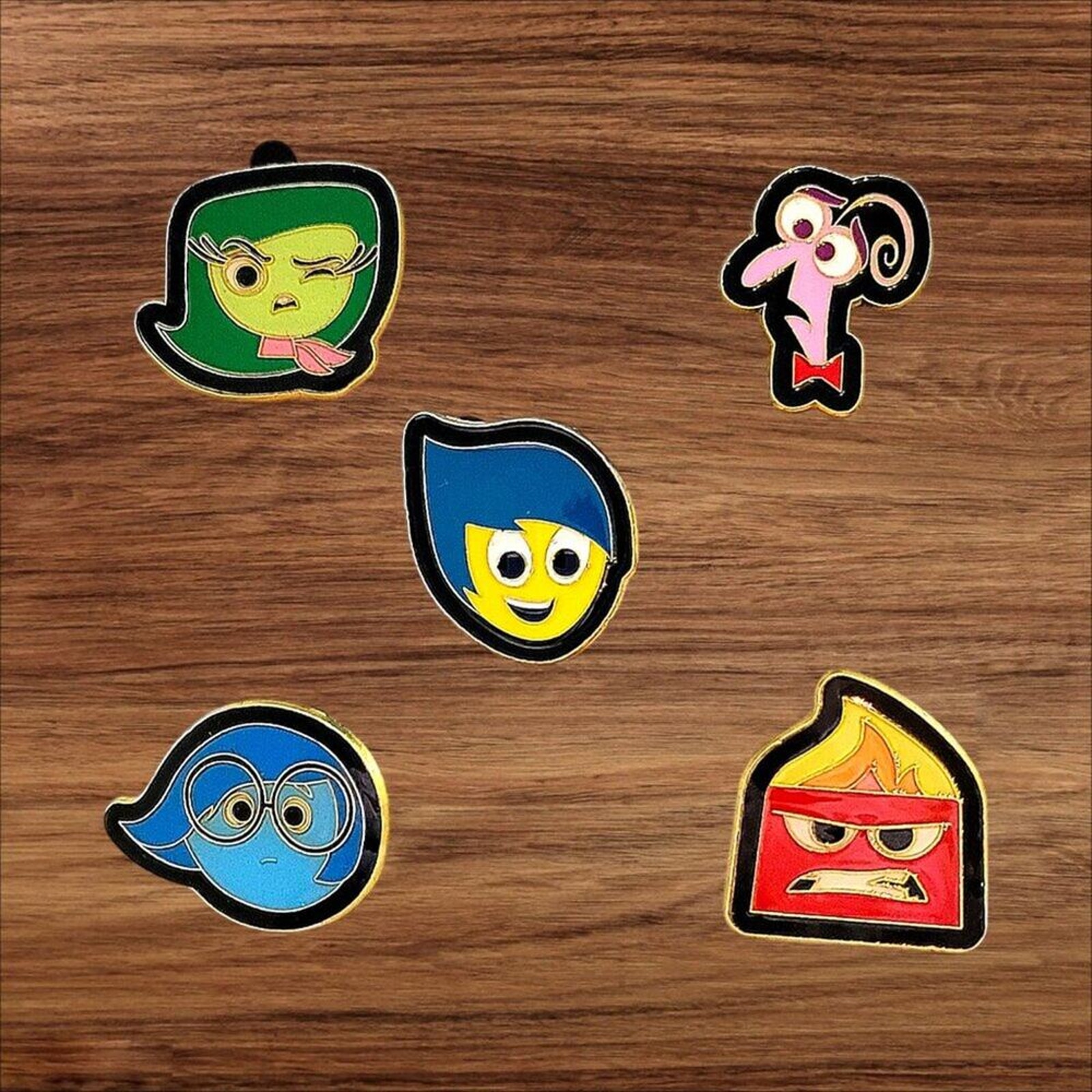 5 Inside Out Disney Parks Trading Pins, Plus 2 Bonus Pins