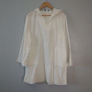 Long Pockets Hoodie Sheer Tunic