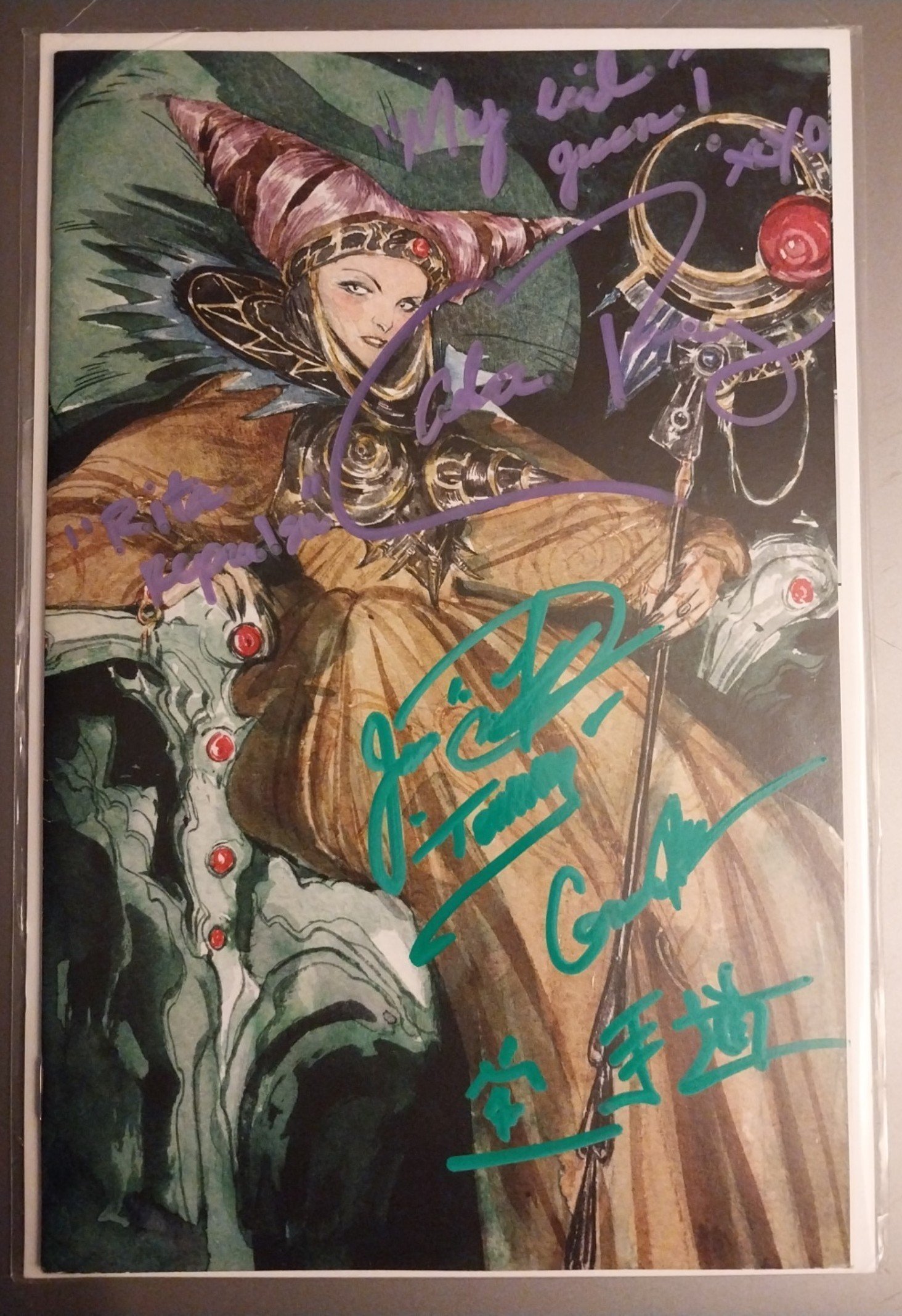 MMPR Comic #2 Green Ranger Rita w/ Jason David Frank & Carla Perez AUTOGRAPH