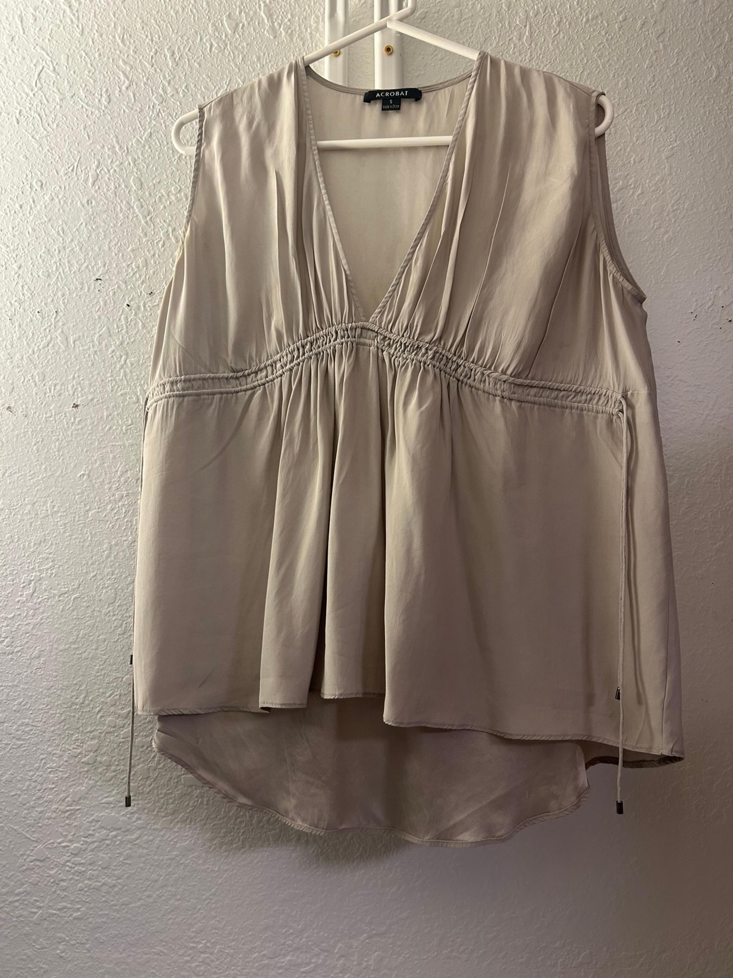 Sample Sale Silk Top with Ruching