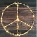 Copper. Lighted Peace Sign
