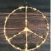 Copper. Lighted Peace Sign