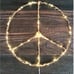 Copper. Lighted Peace Sign