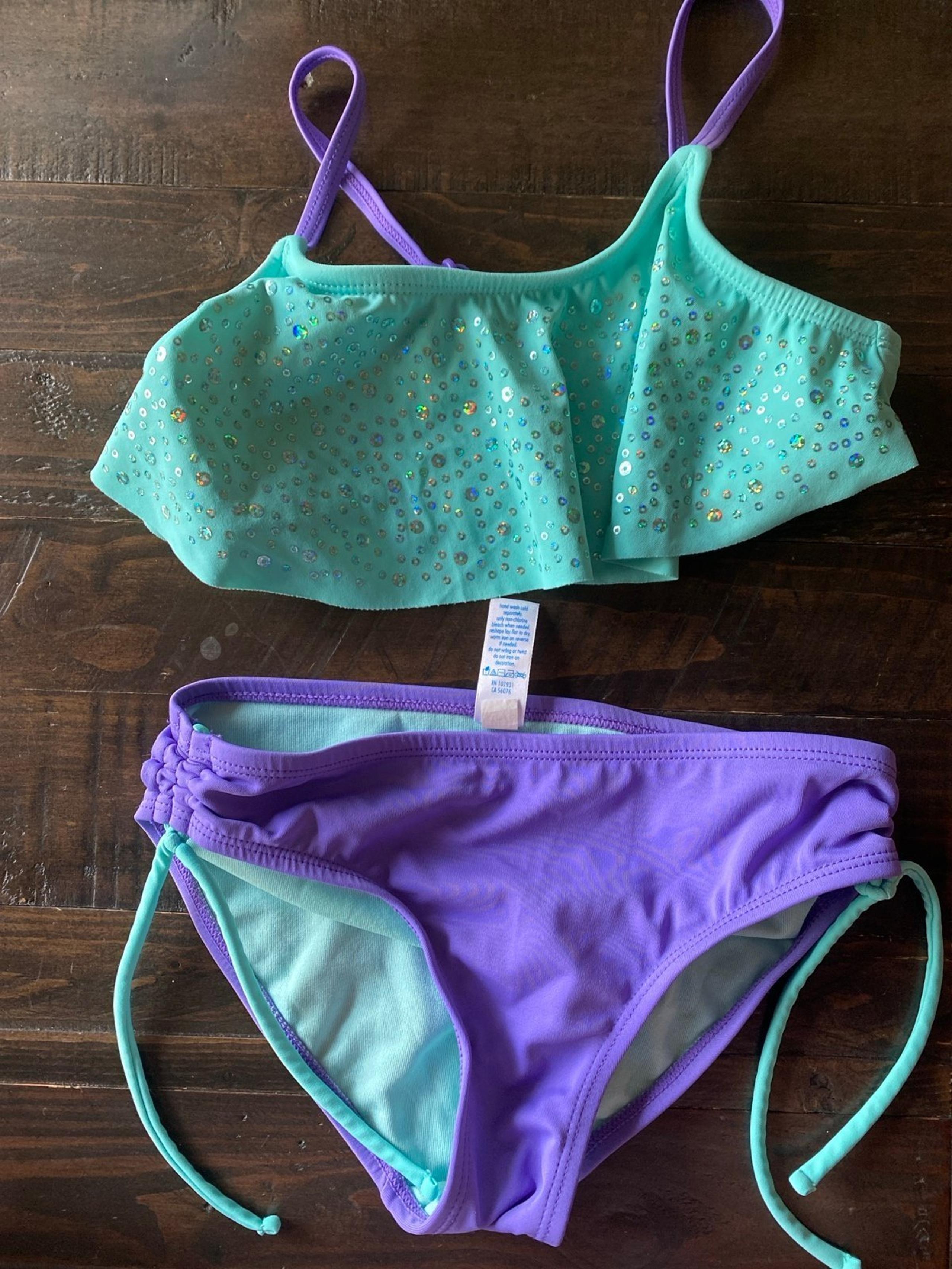 Justice two piece bikini swimsuit girls Size 7
