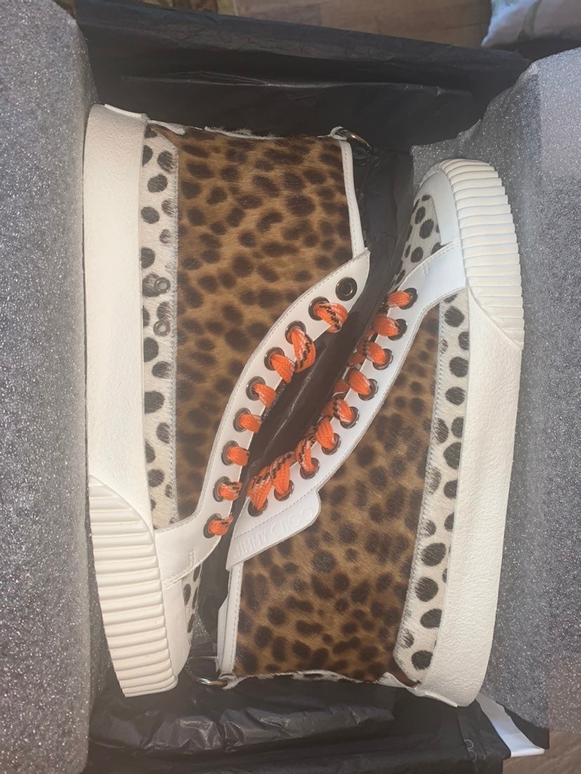 Jimmy Choo leather fashion sneakers