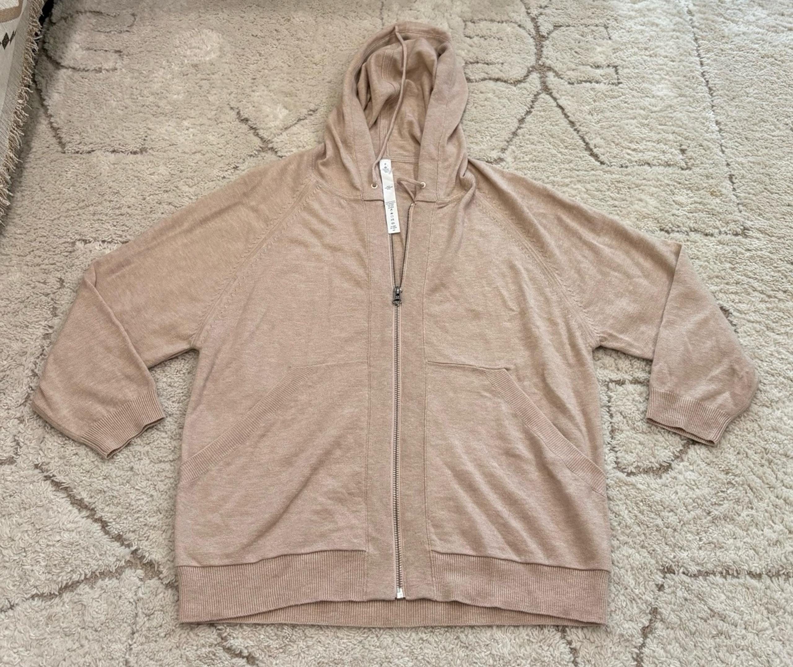 Lululemon Om On Hoodie Heathered Grain Size 8