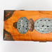 Vtg Wood Jewelry Box Asian Design Carved Jade Inlay Brass Hardware